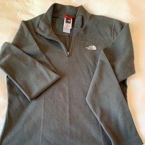 North Face, Grey, Quarter zip pull over, Small